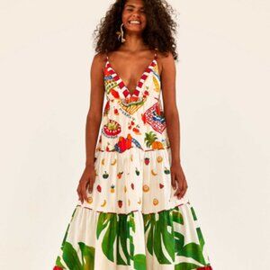 Farm Rio Mixed Picnic Maxi Dress Multi - Medium